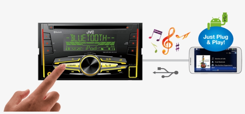 For More Information, Visit Www - Double Din Car Stereo Jvc Kw-db92bt Dab+ Tuner, Bluetooth, transparent png