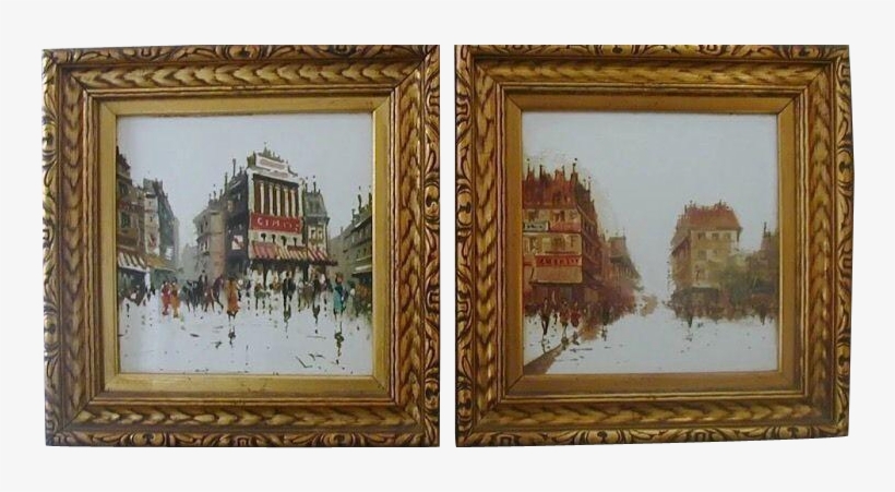 Beautiful Vintage Mid Century Deco 1930s-1940s Original - Oil Painting, transparent png