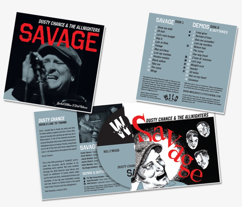 F Wild Cd Dustychance Savage 021113 - Chance, Dusty &the Allnighters - Savage...plus, transparent png