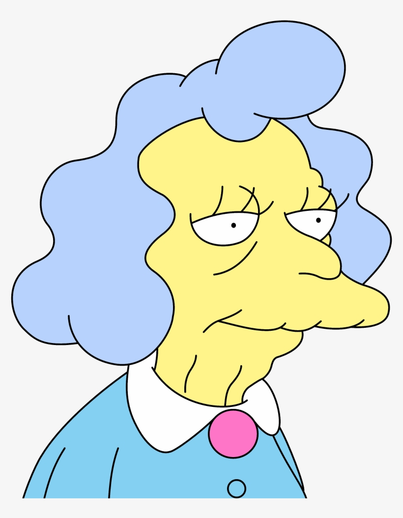 0 Replies 0 Retweets 4 Likes - Old Lady Simpsons Characters, transparent png