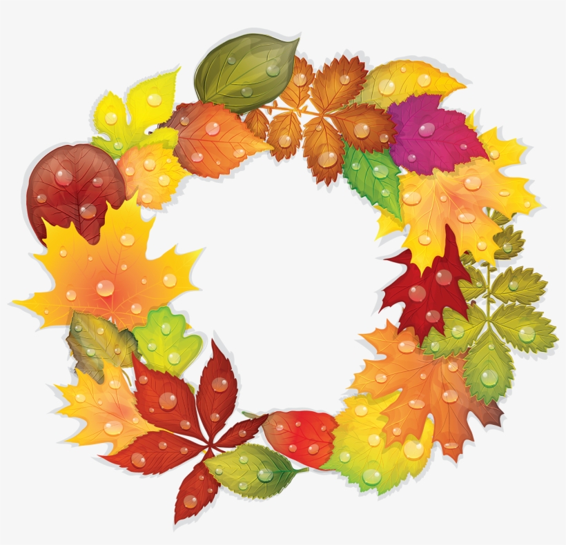 Autumn Leaves Frame, transparent png
