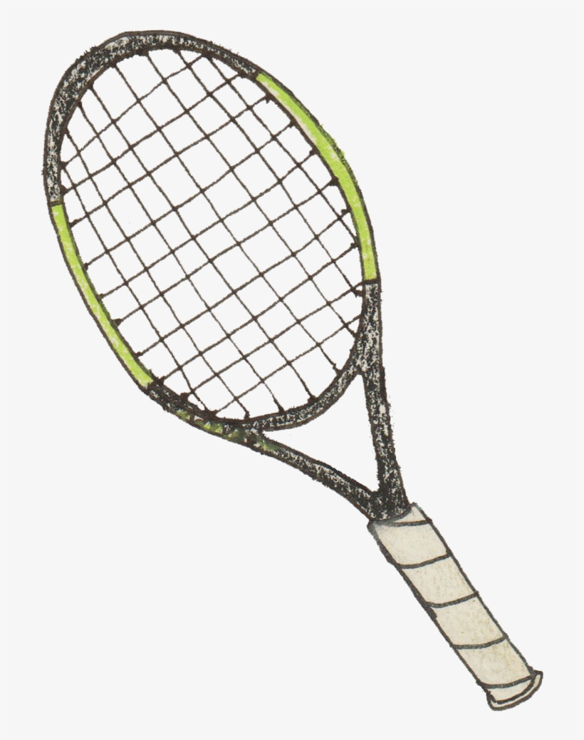Tennis Racket Print - Shuttle Bat Clip Art, transparent png