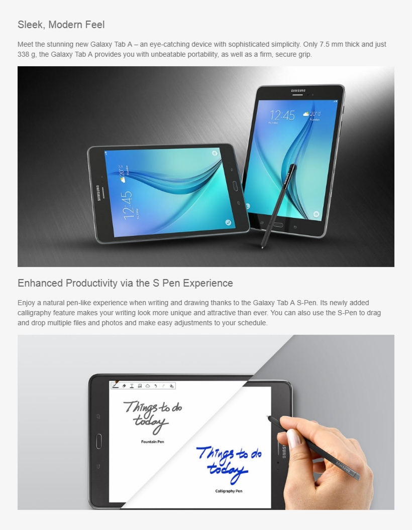 Samsung Galaxy A Tablet - Samsung Galaxy Tab A Sm P355 S Pen, transparent png