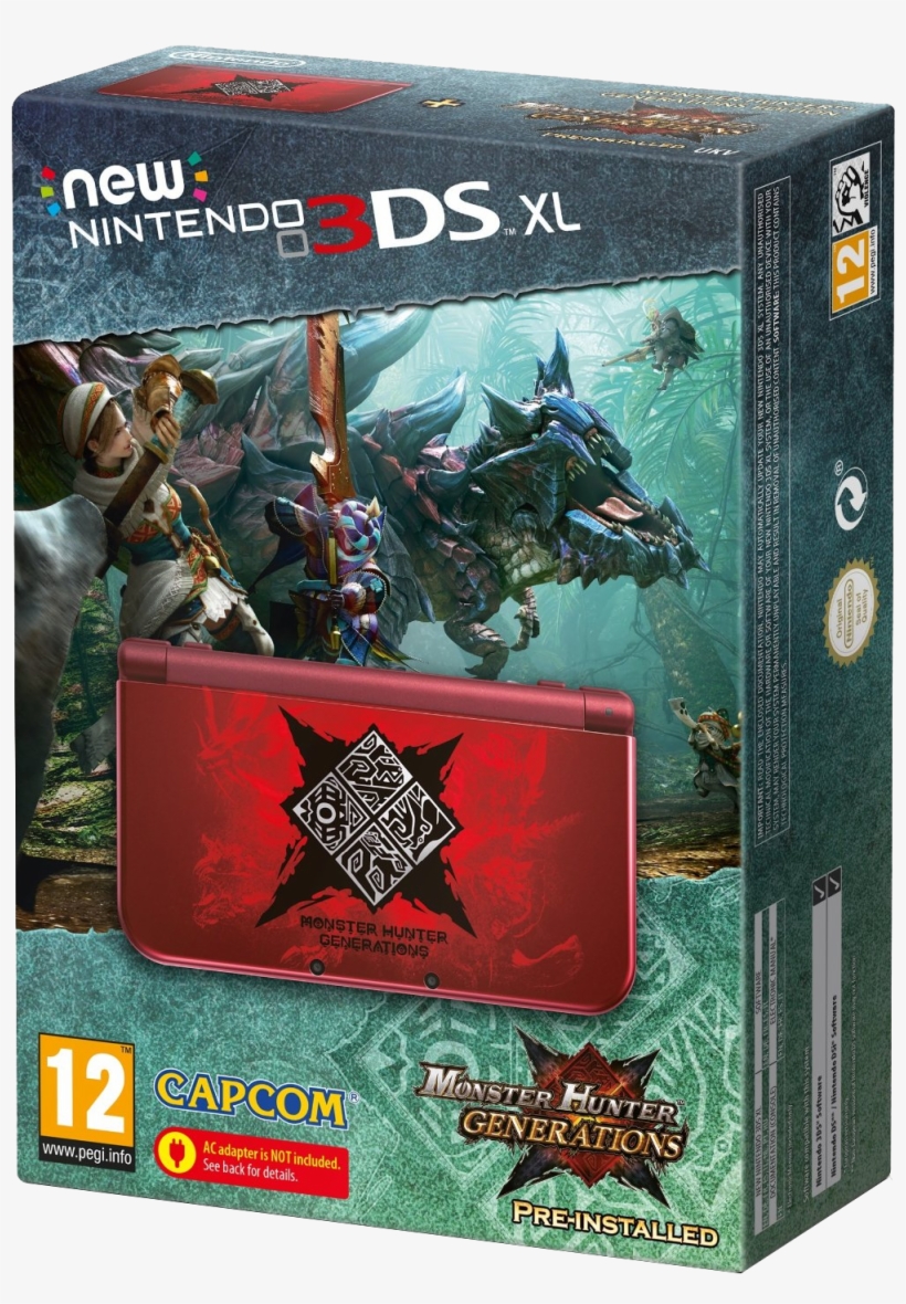 New Nintendo 3ds Xl Monster Hunter Generations Edition - 3ds Xl Monster Hunter Generations Edition Console, transparent png
