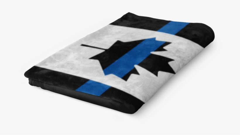 Thin Blue Line Canadian Flag Fleece Blanket - Canadian Flag Fleece Blanket, transparent png