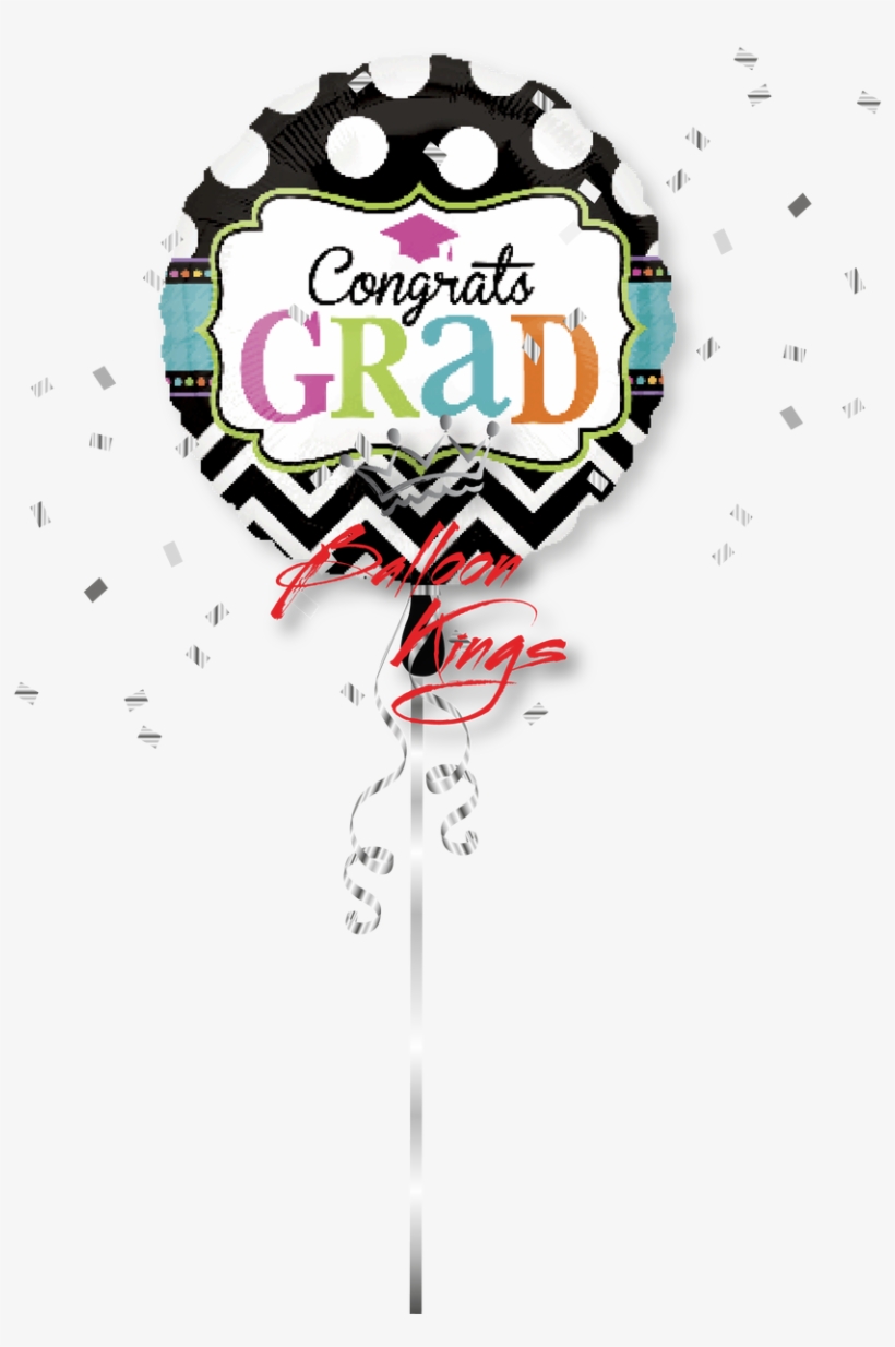 Congrats Grad Dots And Chevron - Amscan Dream Big Graduation Plastic Table Covers (3, transparent png