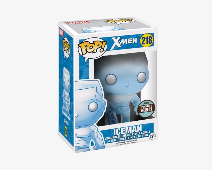 Iceman Specialty Store Exclusive Pop Vinyl Figure - Funko Pop Marvel: X-men - Iceman By Funko, transparent png
