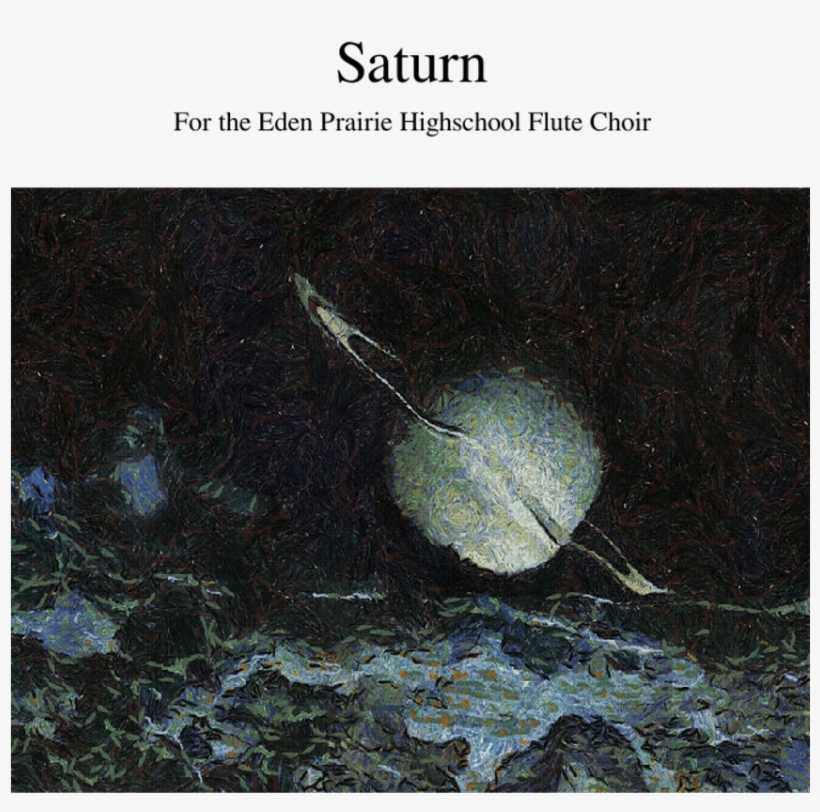 Saturn For Flute Choir & Violin - Tote Bag, transparent png