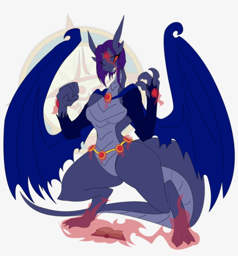 Raven Starfire Dragon Maleficent Teen Titans - Teen Titans Raven Dragon, transparent png