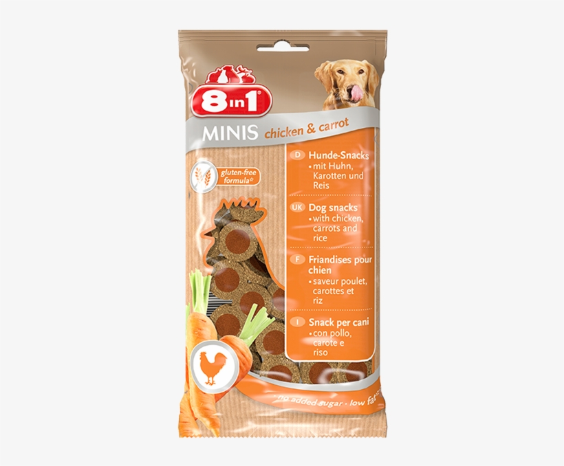 8in1 Minis Chicken & Carrot - 8in1 Minis Chicken & Carrot (100g), transparent png