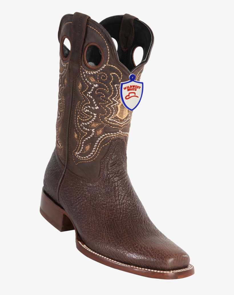 Wild West Boots Mens Full Vamp Shark Square Toe Western - Men's Wild West Wide Square Toe Caiman Belly Boots, transparent png