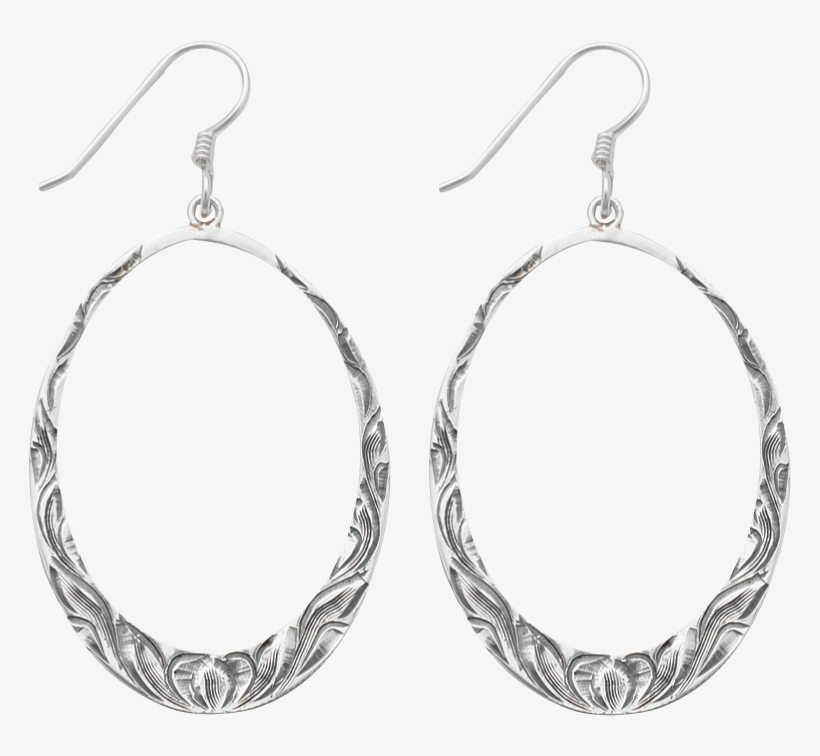 Vendor-unknown Collections Antiqued Sterling Drop Hoop - Vogt Silversmiths Women's Sterling Loops Western Earrings, transparent png