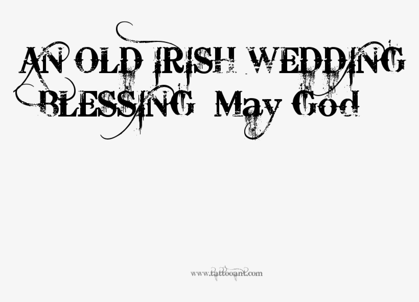 An Old Irish Wedding Blessing May God Tattoo Design - 85 Years Old Birthday Designs 5x7 Flat Cards, transparent png