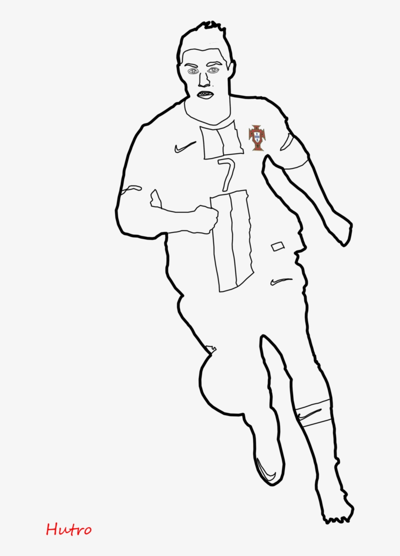 Image Freeuse Library Cristiano Ronaldo Portugual Lineart - Cristiano Ronaldo, transparent png