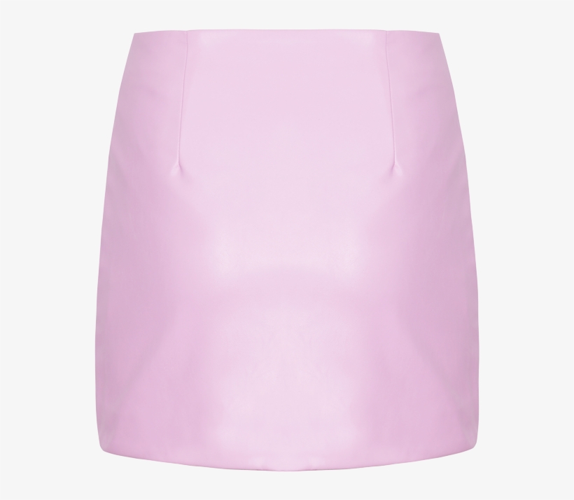 Picture Of Zip Front Pu High Waist Mini Skirt Baby - Miniskirt, transparent png