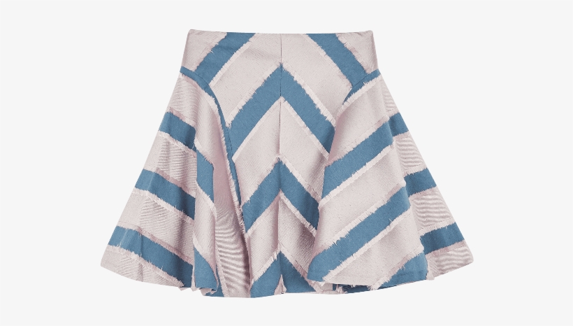 Pink Chambray Chevron Skirt - Miniskirt, transparent png