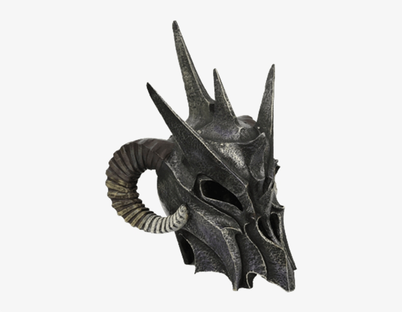 Warrior Dragon Skull Statue - Ram Horned Terra Gallow Skull Figurine Dark Lord Underworld, transparent png