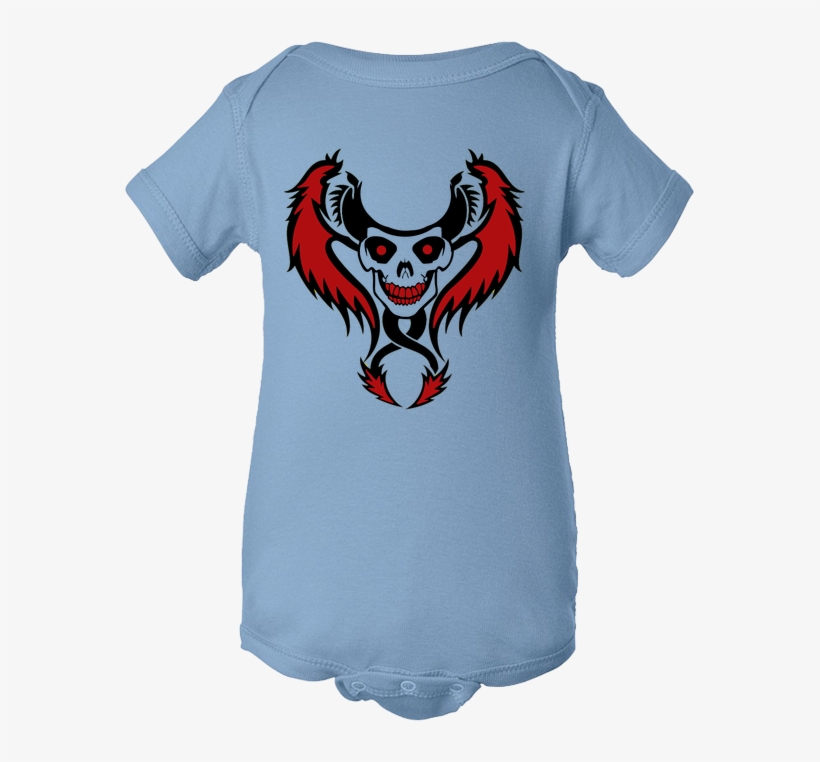 Tribal Dragon Skull Head Baby Body Suit - 100 Dollar Bill - - Benjamin Franklin Money Baby Bodysuit, transparent png