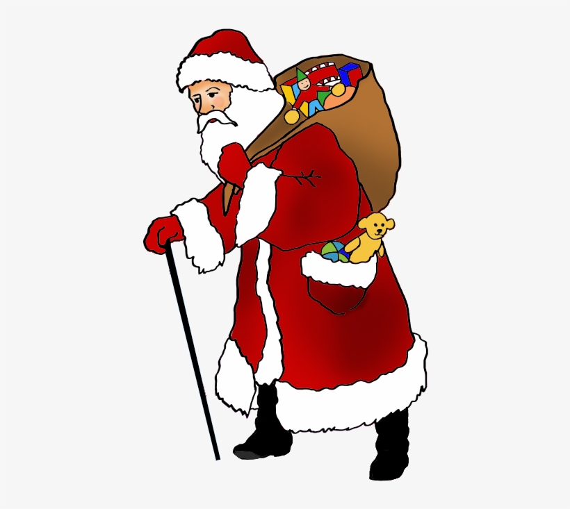Vintage Santa Claus Picture With Presents - Pumba And Timon Png, transparent png
