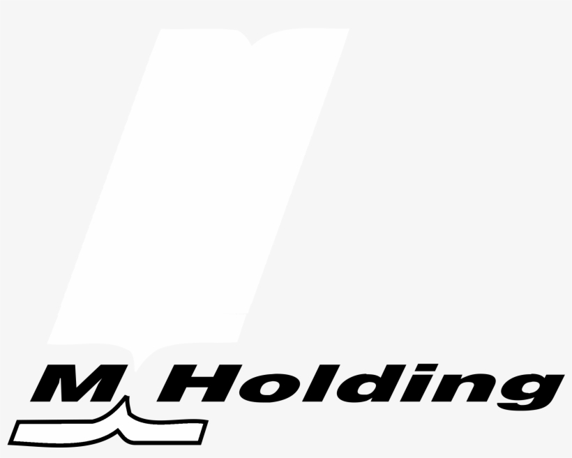 M Holding Logo Black And White - Graphics, transparent png