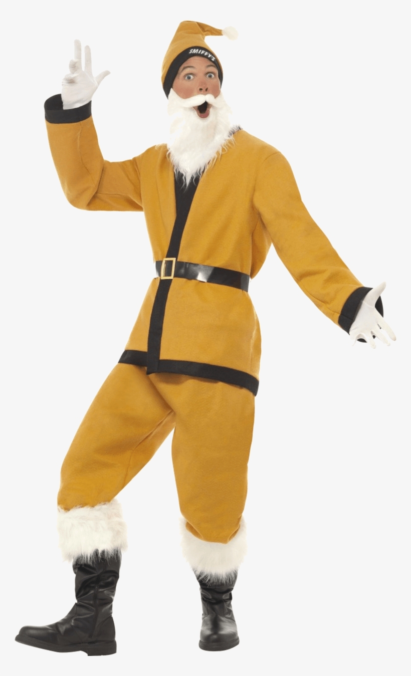 Supporters Santa Costume - Large Mens Gold, transparent png