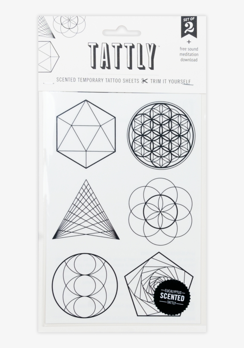 Sacred Geometry Sheet By Sara Auster Tattly Temporary - North American Bear Co. Cutie Tattootie - Shark 18, transparent png