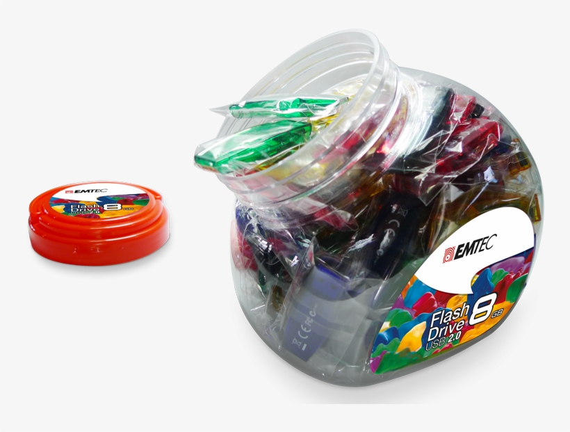 C410 Color Mix - Emtec C410 Color Mix Candy Jar Usb Flash Drive - 8, transparent png