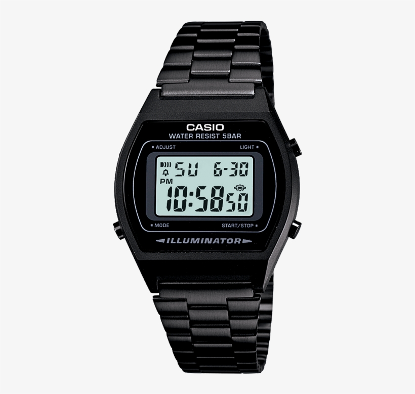 B640wb-1aef - Casio Black Illuminator Watch, transparent png