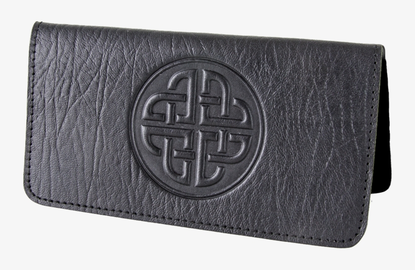 Leather Checkbook Cover I Celtic Love Knot In Black - Knot, transparent png
