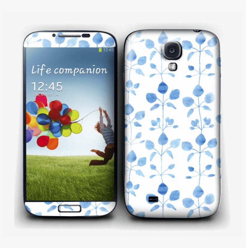 Flores Azules - Samsung S4 Mini Gel Case, transparent png