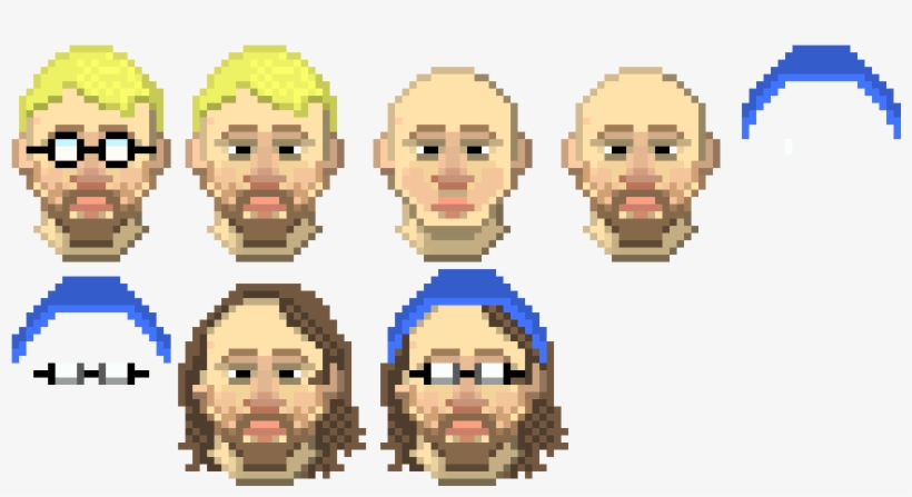 Sam Hyde Faces - Pixel Art, transparent png