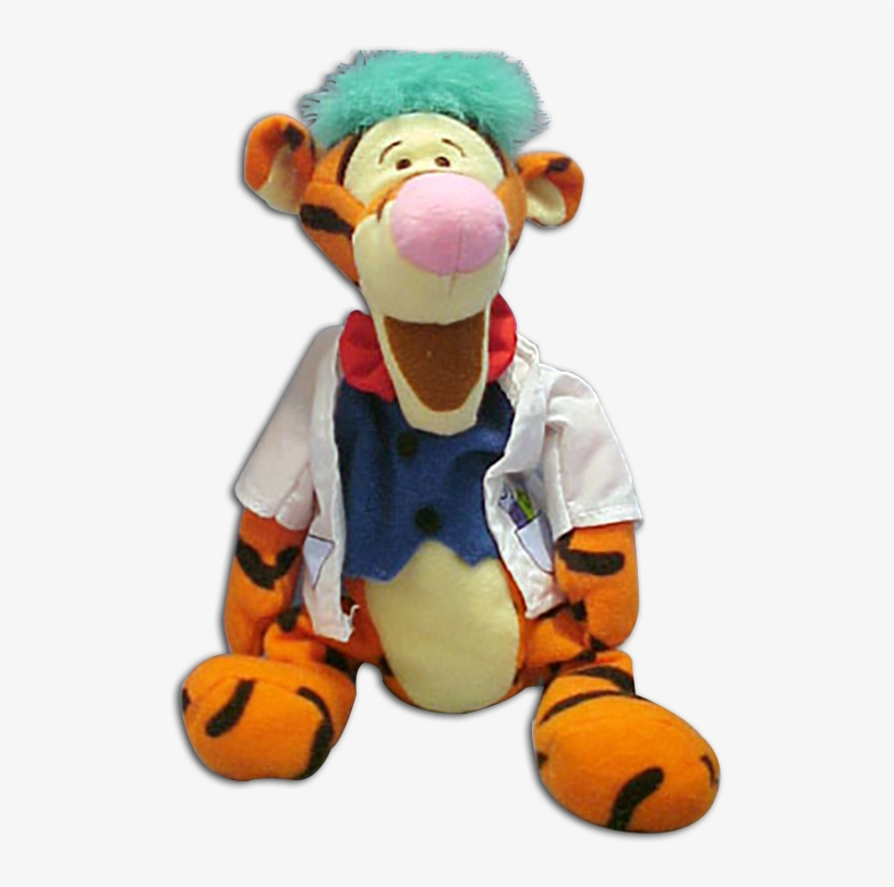 Disney Store Plush Bean Bag Tigger Halloween Mad Scientist, transparent png