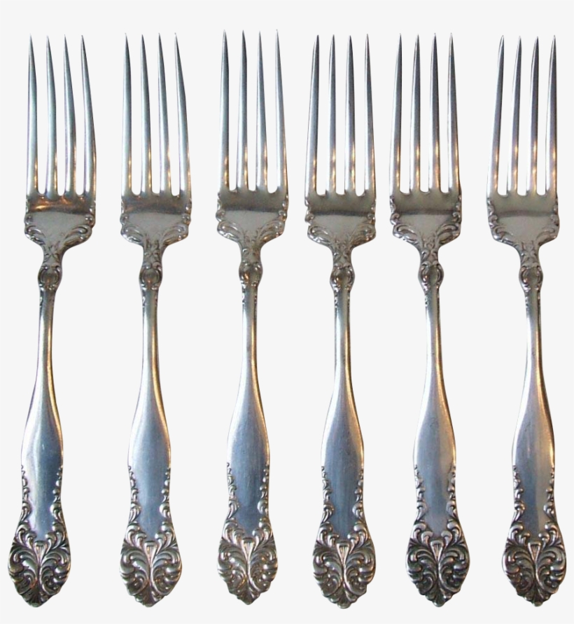 Six Dinner Forks Oneida W - Cutlery, transparent png