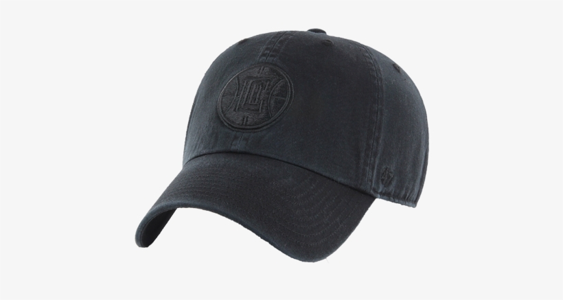 La Clippers Black On Black Clean Up Adjustable Cap, transparent png