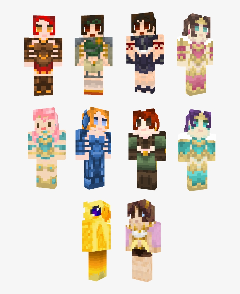 Scene Pige Minecraft Hud - Minecraft Hd Female Skins, transparent png