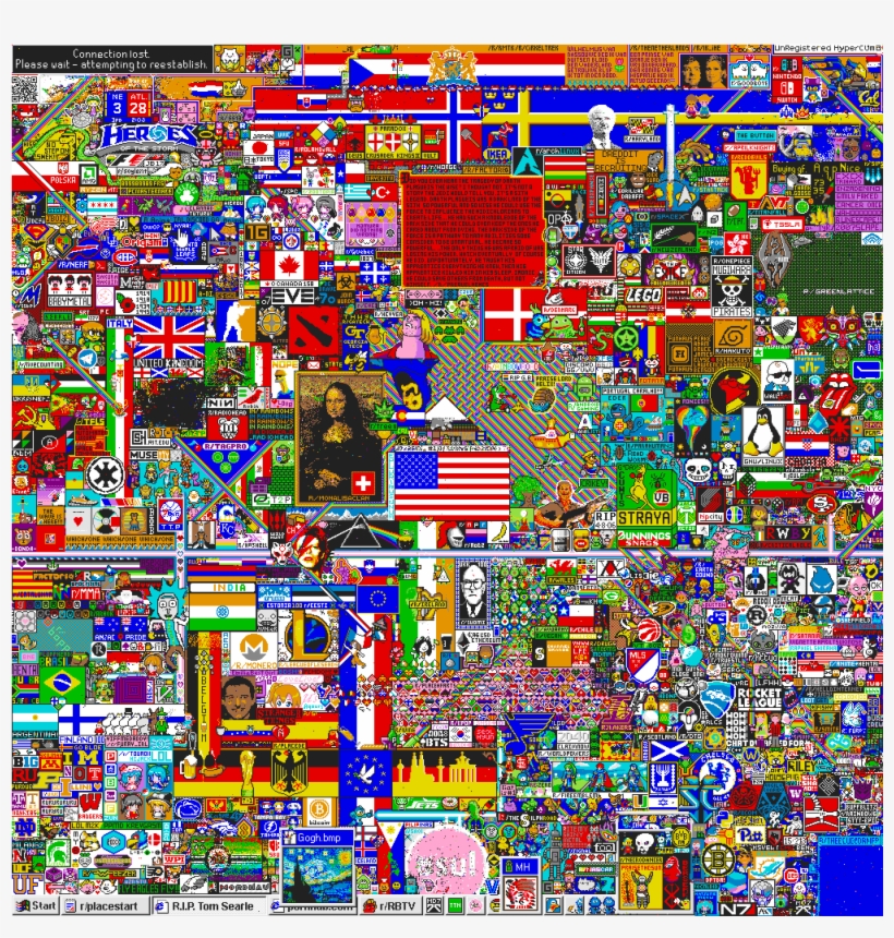 Made A 1920 X 1080 Version Of The - Reddit R Place, transparent png