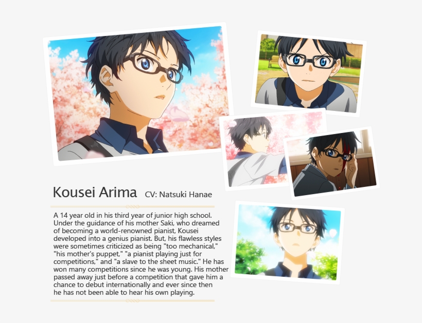 Anime Your Lie In April Shigatsu Wa Kimi No Uso Arima, transparent png