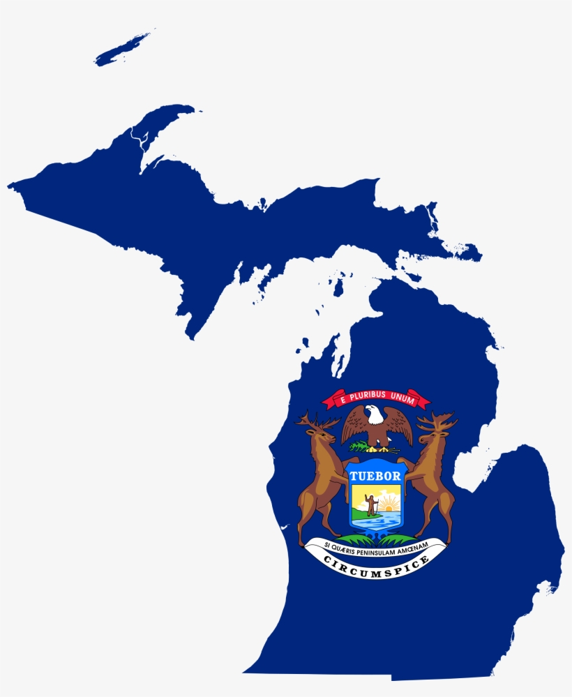 Michigan Computer Forensics Investigations - Michigan Map With Flag, transparent png