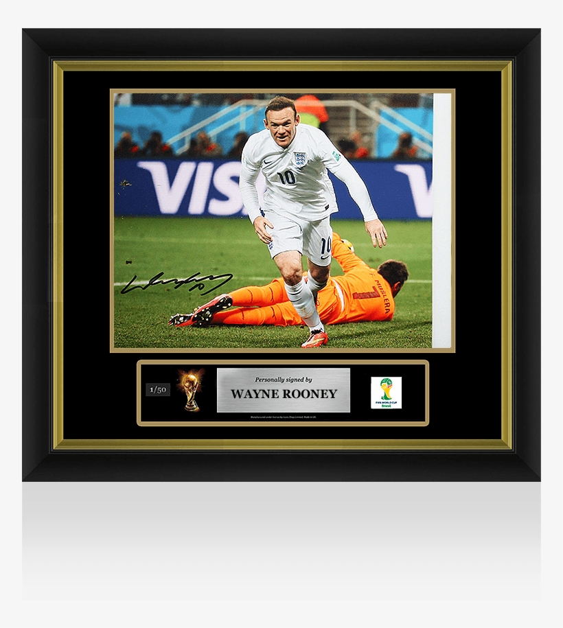 Wayne Rooney Official Fifa World Cup™ Signed And Framed - Wayne Rooney Official England Autographed And Framed, transparent png