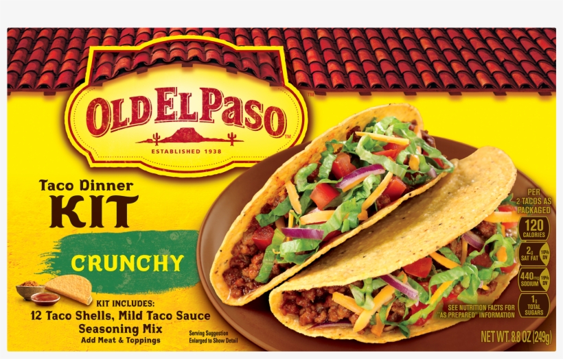 Old El Paso Taco Dinner Kit Oz Box Png Broken Taco - Old El Paso Taco Dinner Kit 8.8 Oz, transparent png