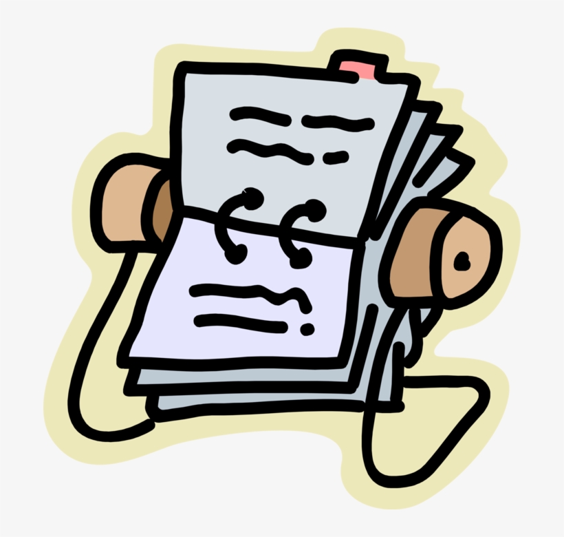 Vector Illustration Of Rolodex Rotating File Device, transparent png