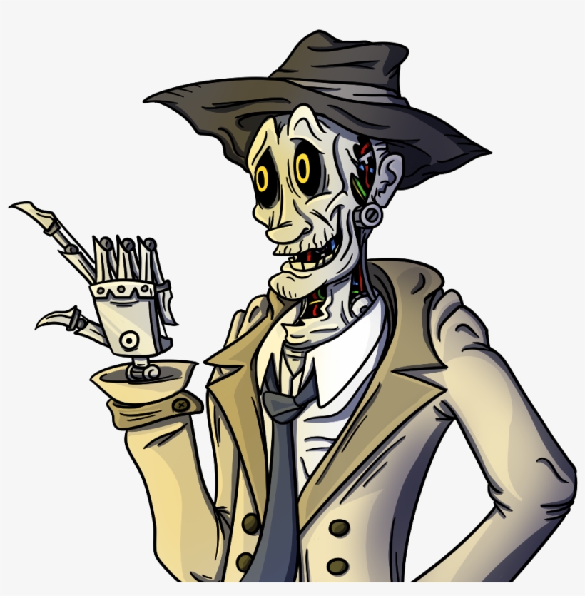 “ Here's A Nick Valentine I Drew, Just In Time For - Cartoon, transparent png