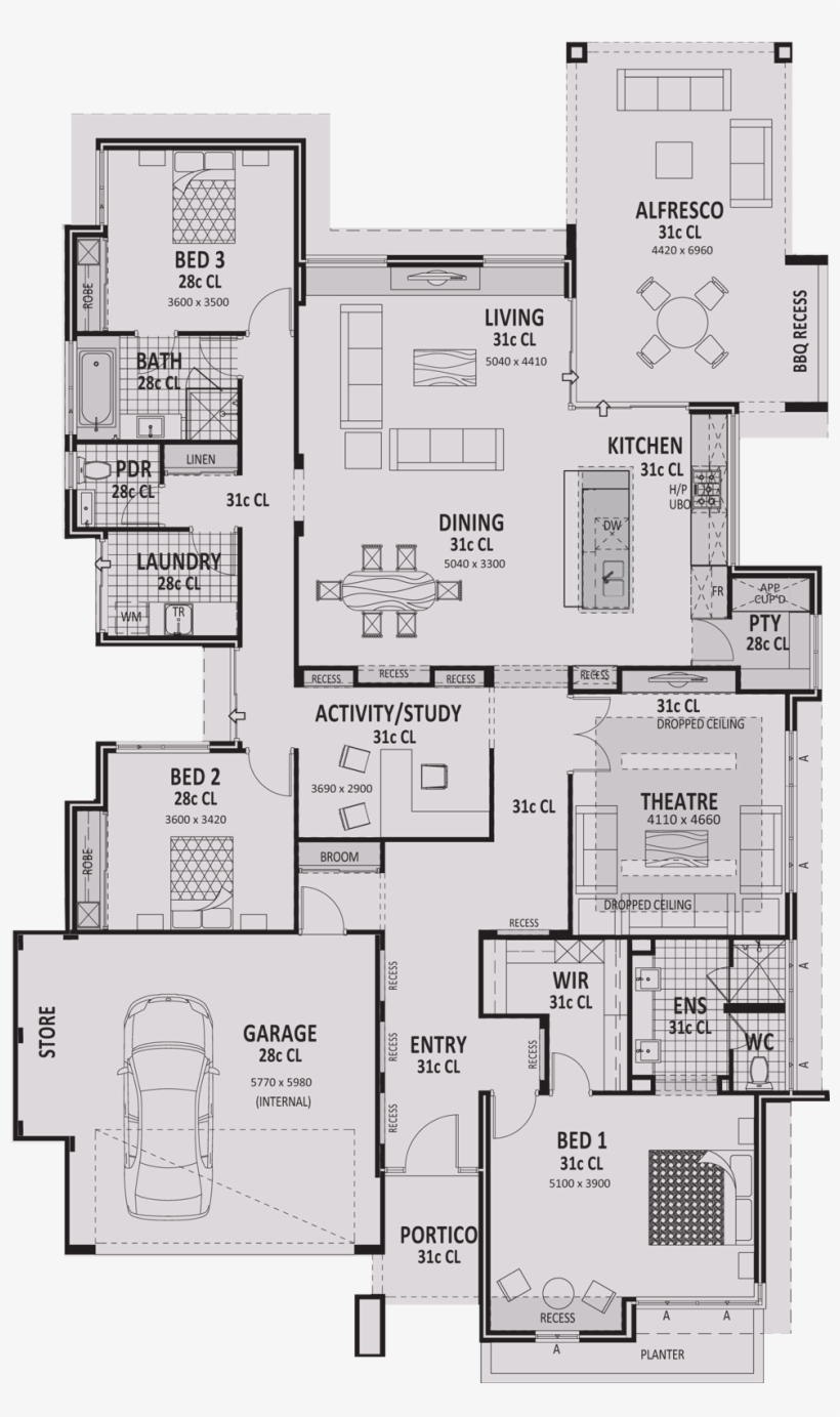 Ariba - 17m Wide House Designs, transparent png
