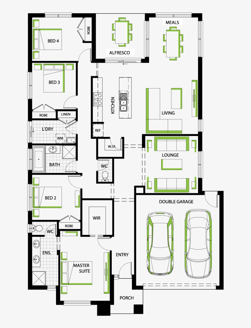 Fairview 24 Floorplan - House, transparent png