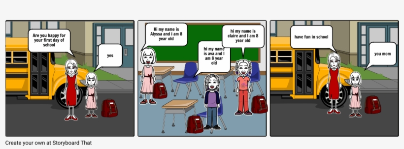 First Day Of School - Cartoon, transparent png