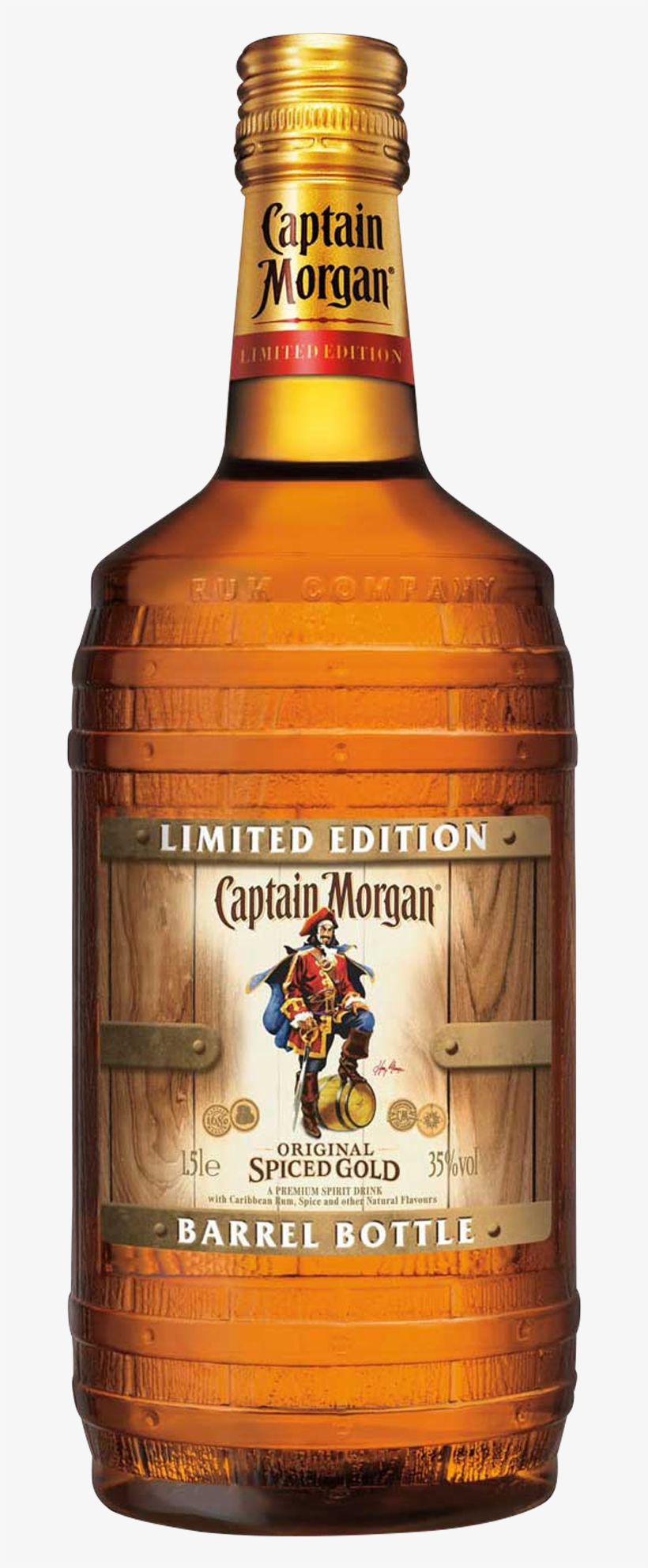 Captain Morgan Original Spiced Gold Rum 70cl, transparent png