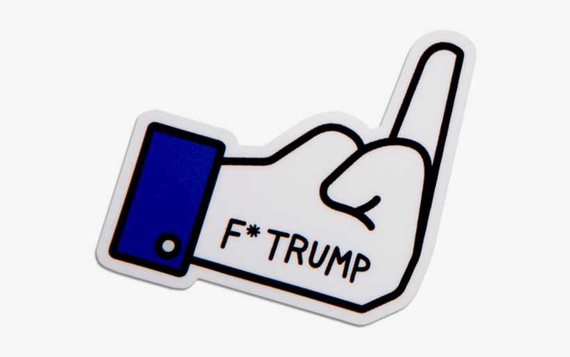 Facebook Trump Sticker Animation - Electric Blue, transparent png