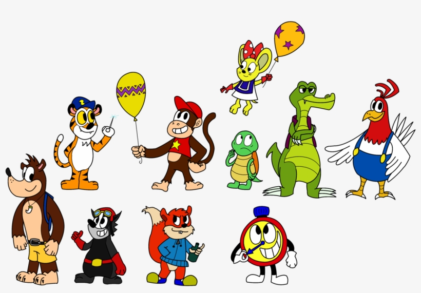 Diddy Kong Racing Crew - Diddy Kong Racing Conker And Pipsy, transparent png