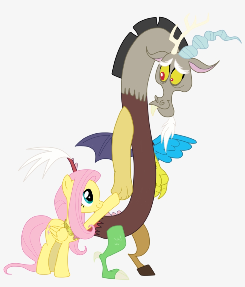 Discord, Fluttershy, Safe, Simple Background, Transparent - Mlp Discord X Fluttershy, transparent png