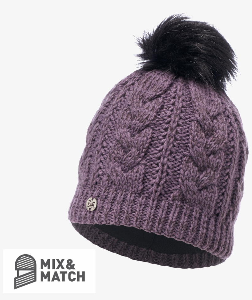 Buff Daily Darla Primaloft Knitted Beanie Bobble Hat, transparent png